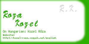 roza kozel business card